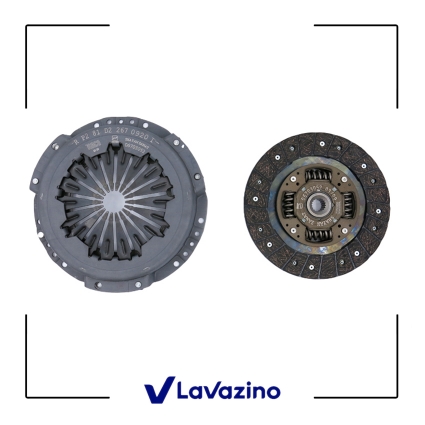 دیسک و صفحه کلاچ ۲۱۵ میلی‌متر مناسب پژو پارس و SLX موتور XU7P – برند ایساکو (اصلی)